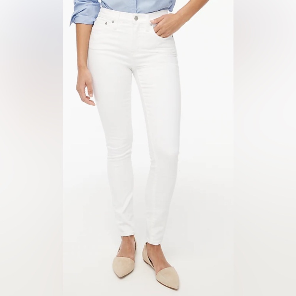 Jcrew 9” high-rise white jean, size 25